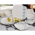 KC-00166 / keramisches rundes Abendessen Set / kleine Flecken